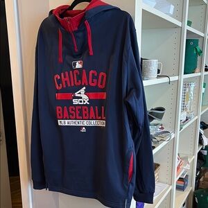 Majestic Red and Navy Authentic Collection Apparel Chicago White Sox Hoodie